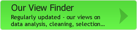 Our View Finder Regularly updated - our views on data analysis, cleaning, selection